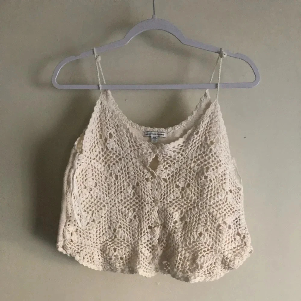 American Eagle Outfitters Crochet Cropped Tank